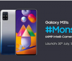 三星Galaxy M31s將于7月30日在印度推出