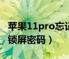 蘋果11pro忘記鎖屏密碼（蘋果13pro怎么改鎖屏密碼）