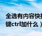 全選有內(nèi)容快捷鍵ctrl加什么（全選復(fù)制快捷鍵ctrl加什么）
