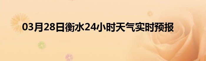 03月28日衡水24小時(shí)天氣實(shí)時(shí)預(yù)報(bào)