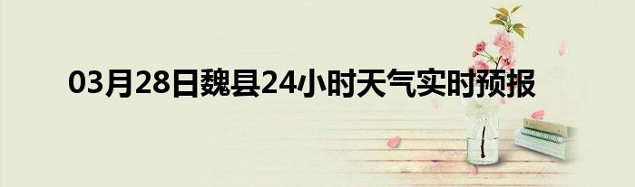 03月28日魏縣24小時天氣實時預(yù)報