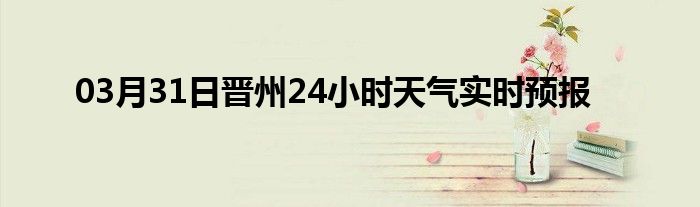 03月31日晉州24小時天氣實(shí)時預(yù)報