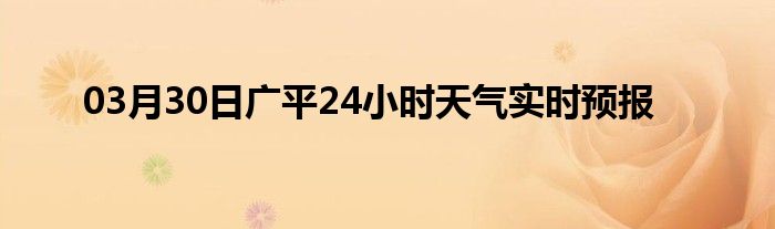 03月30日廣平24小時(shí)天氣實(shí)時(shí)預(yù)報(bào)