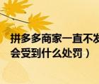 拼多多商家一直不發(fā)貨有什么處罰（拼多多一直不發(fā)貨商家會受到什么處罰）