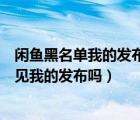 閑魚黑名單我的發(fā)布對方看得到嗎（閑魚拉黑名單了還能看見我的發(fā)布嗎）