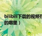 bilibili下載的視頻存放在哪里（bilibili下載的視頻存在手機的哪里）