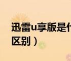 迅雷u享版是什么（迅雷u享版和迅雷有什么區(qū)別）