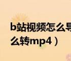 b站視頻怎么導(dǎo)出為mp4（b站下載的視頻怎么轉(zhuǎn)mp4）