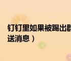 釘釘里如果被踢出群如何查看通知（釘釘群被禁言了怎么發(fā)送消息）