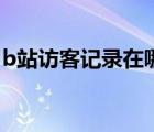 b站訪客記錄在哪里（b站主頁有訪客記錄嗎）