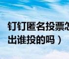 釘釘匿名投票怎么看是誰投的（釘釘投票能看出誰投的嗎）