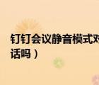 釘釘會議靜音模式對面能聽到嗎（釘釘會議靜音模式后能講話嗎）
