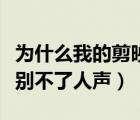 為什么我的剪映識別不了人聲（為什么剪映識別不了人聲）