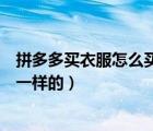 拼多多買衣服怎么買兩件不一樣的（拼多多怎么購買兩件不一樣的）
