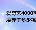 愛奇藝4000熱度有多少播放量（愛奇藝1熱度等于多少播放量）