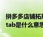 拼多多店鋪拓展tab是什么意思（拼多多店鋪tab是什么意思）
