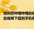 如何把嗶哩嗶哩的視頻下載到手機相冊里（如何把嗶哩嗶哩的視頻下載到手機相冊）