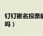 釘釘匿名投票能查看嗎（釘釘匿名投票能查看嗎）