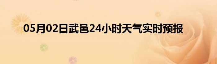 05月02日武邑24小時(shí)天氣實(shí)時(shí)預(yù)報(bào)