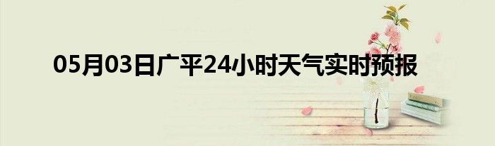 05月03日廣平24小時天氣實時預(yù)報