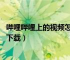 嗶哩嗶哩上的視頻怎么下載成mp3（嗶哩嗶哩上的視頻怎么下載）