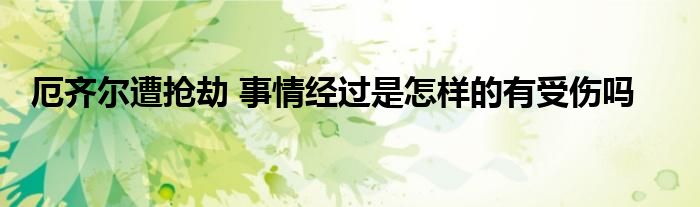 厄齊爾遭搶劫 事情經(jīng)過是怎樣的有受傷嗎