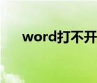 word打不開文件（word打不開文件）