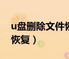 u盤刪除文件恢復(fù)掃描不出來（u盤刪除文件恢復(fù)）
