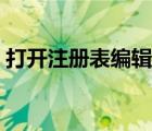打開注冊表編輯器（如何打開注冊表編輯器）