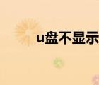 u盤不顯示了（u盤不顯示怎么辦）