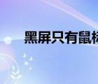 黑屏只有鼠標(biāo)可移動（黑屏只有鼠標(biāo)）