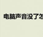電腦聲音沒了怎么辦win7（電腦聲音沒了）