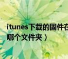 itunes下載的固件在哪個(gè)位置win10（itunes下載的固件在哪個(gè)文件夾）