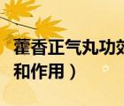 藿香正氣丸功效作用與禁忌（藿香正氣丸功效和作用）