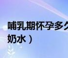 哺乳期懷孕多久沒奶水（哺乳期懷孕多久沒有奶水）