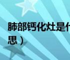 肺部鈣化灶是什么樣的（肺部鈣化灶是什么意思）