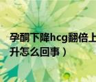 孕酮下降hcg翻倍上升是什么情況（孕酮下降而HCG翻倍上升怎么回事）
