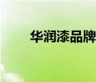 華潤漆品牌排名（華潤漆品牌介紹）