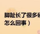 腳趾長了很多硬疙瘩（腳趾長了個(gè)硬硬的疙瘩怎么回事）