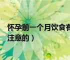 懷孕前一個(gè)月飲食有什么注意的（懷孕第一個(gè)月飲食有什么注意的）