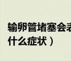 輸卵管堵塞會(huì)表現(xiàn)什么癥狀（輸卵管堵塞會(huì)有什么癥狀）