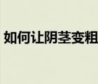 如何讓陰莖變粗變大（如何讓陰莖變粗變大）