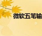 微軟五筆輸入法（微軟五筆輸入法）