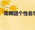 勁舞團(tuán)個性名字兩個字（勁舞團(tuán)個性名字）