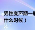 男性變聲期一般都在什么時候（男性變聲期是什么時候）