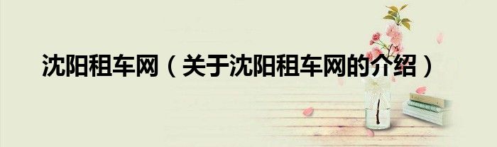 沈陽租車網(wǎng)（關于沈陽租車網(wǎng)的介紹）