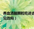 養(yǎng)血清腦顆粒吃進(jìn)去幾小時(shí)見(jiàn)效（養(yǎng)血清腦顆粒吃20多天能見(jiàn)效嗎）