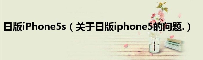 日版iPhone5s（關(guān)于日版iphone5的問題.）