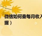 微信如何查每月收入支出（如何查看微信賬單支出和收入數(shù)據(jù)）