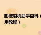 甜椒刷機助手百科（甜椒刷機助手怎么用？甜椒刷機助手使用教程）